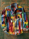 Men's Patchwork Shirt Relaxed Fit