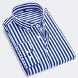 Men's Striped Button-Down Shirt Long Sleeve