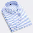 Men's Striped Button-Down Shirt Long Sleeve