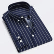 Men's Striped Button-Down Shirt Long Sleeve