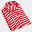 Men's Striped Button-Down Shirt Long Sleeve