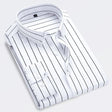 Men's Striped Button-Down Shirt Long Sleeve