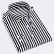 Men's Striped Button-Down Shirt Long Sleeve