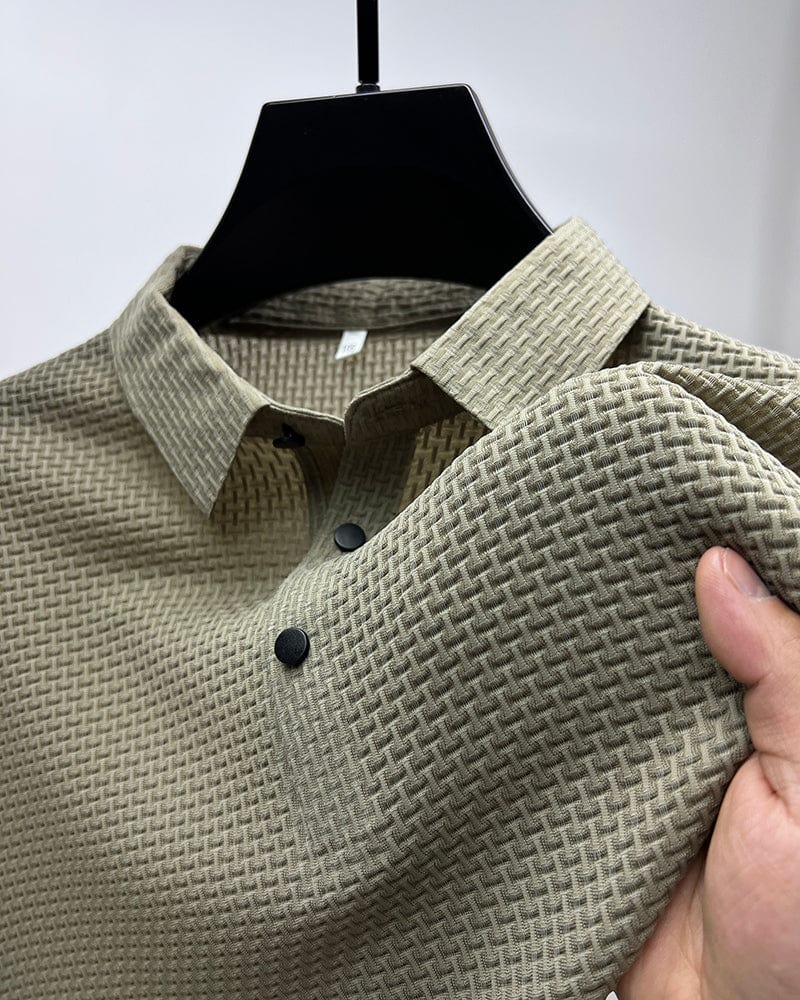 Jack | Modern Basketweave Knit Polo - Valereo