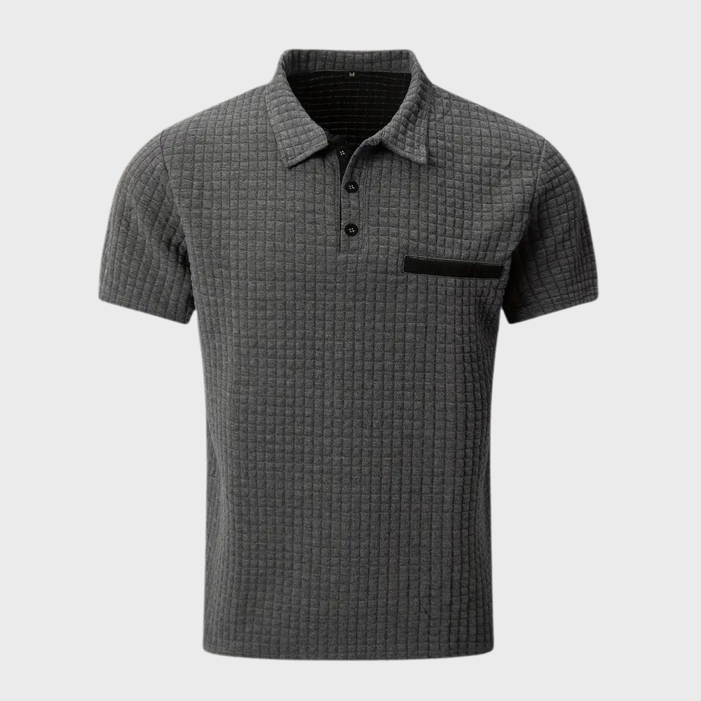 Jack | Modern Textured Contrast Polo Shirt - Valereo