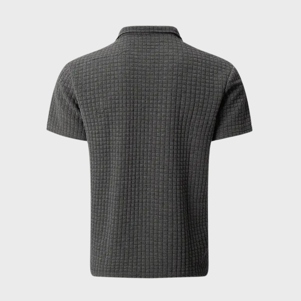 Jack | Modern Textured Contrast Polo Shirt - Valereo