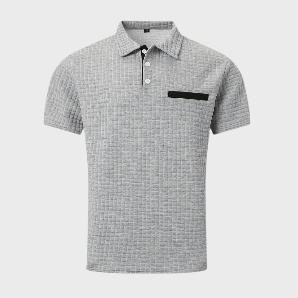 Jack | Modern Textured Contrast Polo Shirt - Valereo