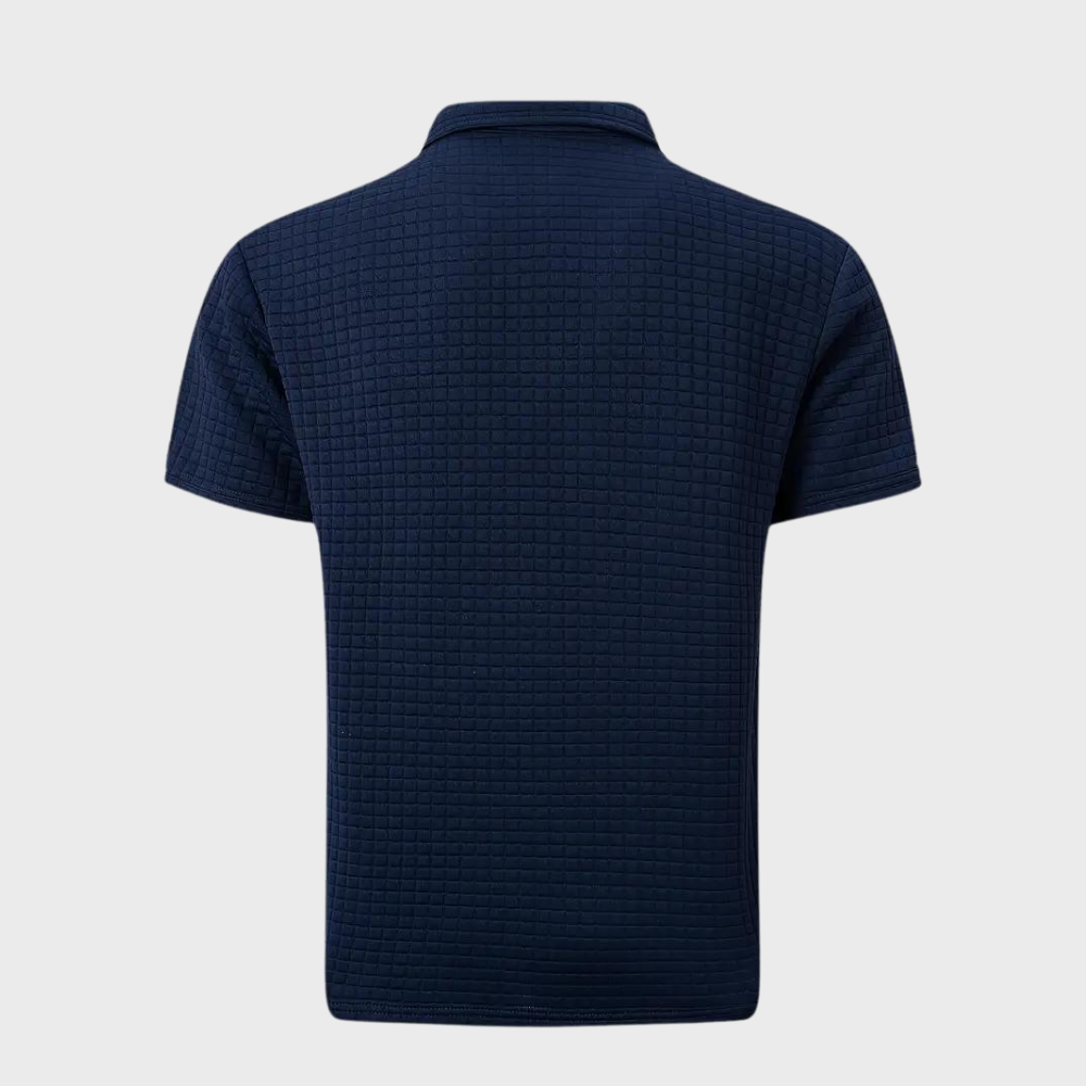 Jack | Modern Textured Contrast Polo Shirt - Valereo
