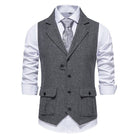 Jack | Refined Herringbone Tweed Vest - Valereo