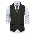 Jack | Refined Herringbone Tweed Vest - Valereo