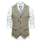 Jack | Refined Herringbone Tweed Vest - Valereo