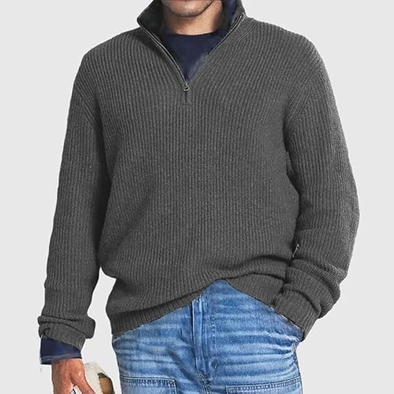 Jack | Refined Quarter-Zip Ribbed Sweater - Valereo