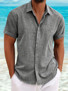 Jack | Relaxed Linen Button-Up Shirt - Valereo