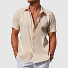 James | Breathable Linen Short-Sleeve Shirt - Valereo
