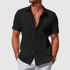 James | Breathable Linen Short-Sleeve Shirt - Valereo