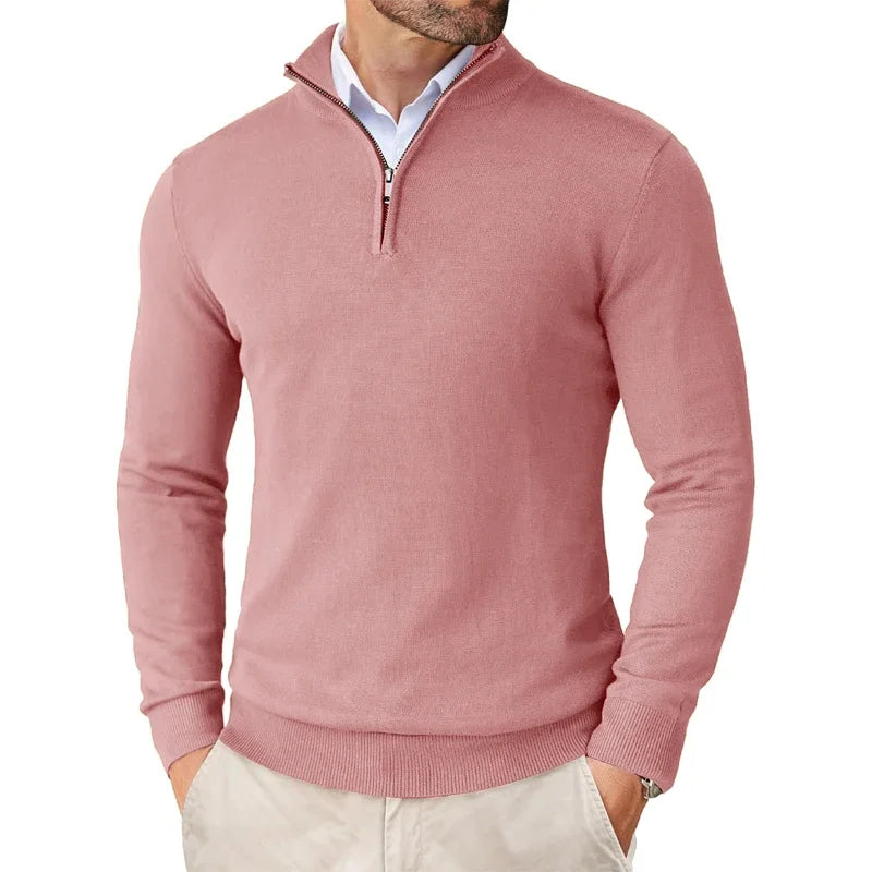James | Classic Quarter-Zip Knit Sweater - Valereo