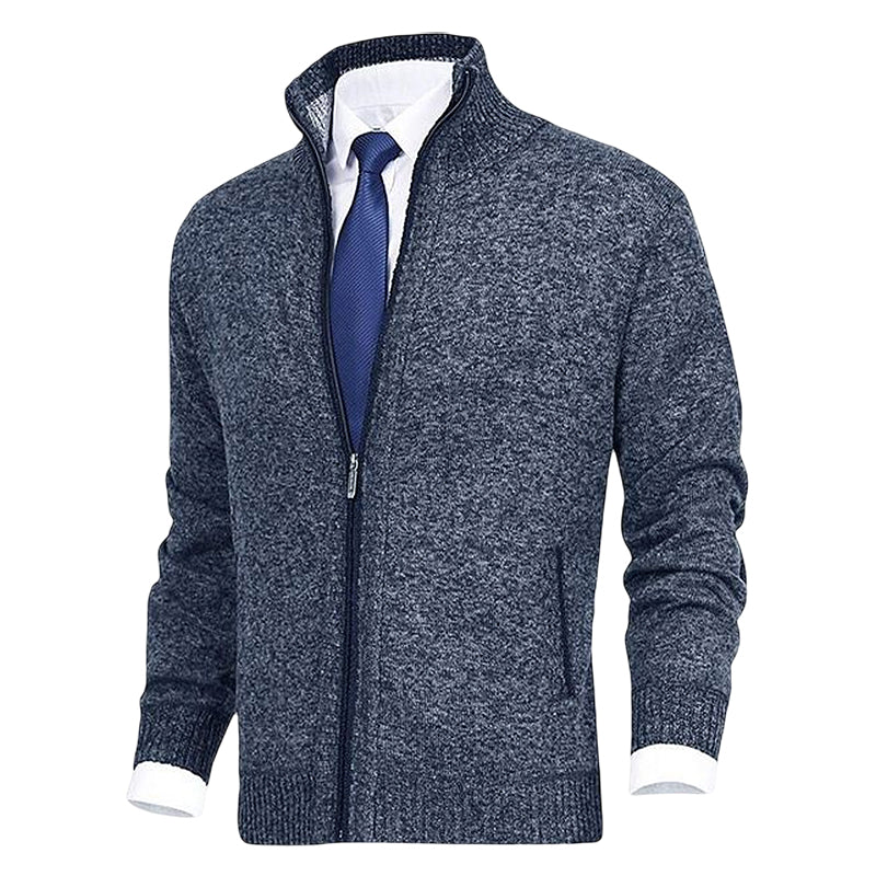 James | Refined Full-Zip Knit Cardigan - Valereo
