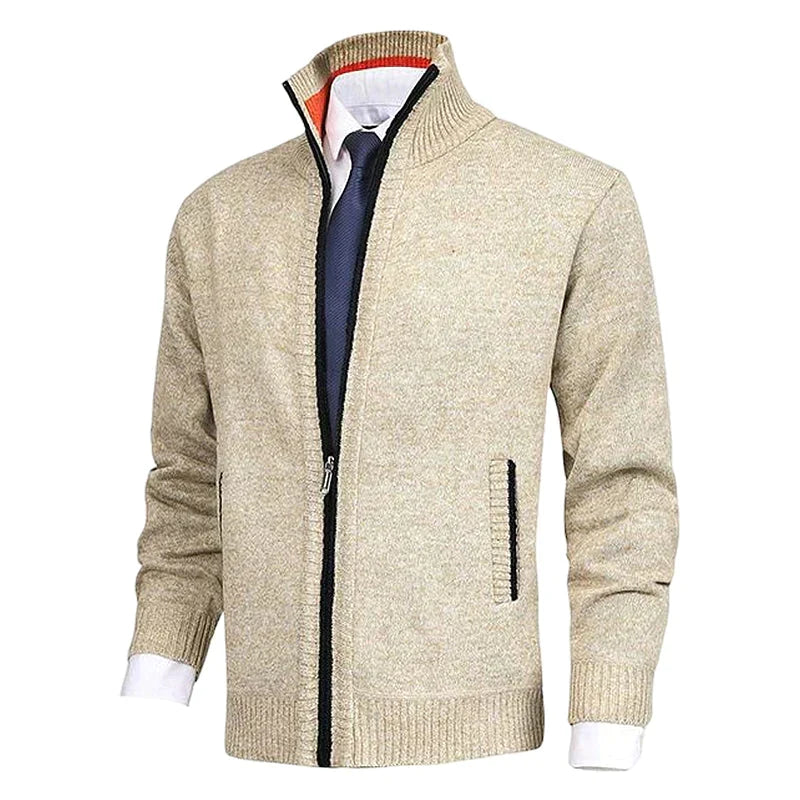 James | Refined Full-Zip Knit Cardigan - Valereo