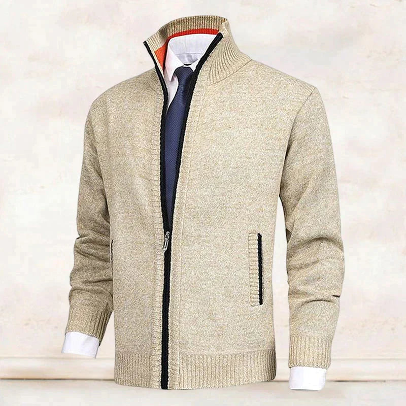 James | Refined Full-Zip Knit Cardigan - Valereo