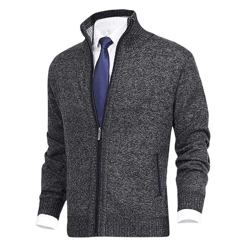 James | Refined Full-Zip Knit Cardigan - Valereo