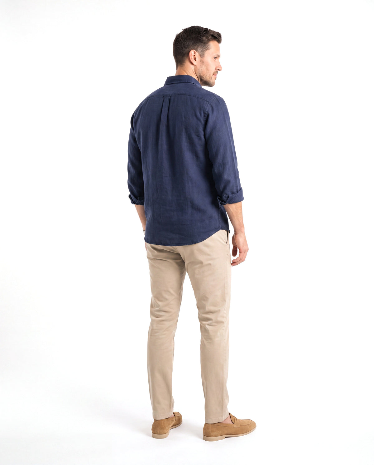 James | Relaxed Linen Button-Up Shirt - Valereo