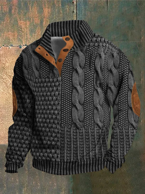 Jason | Cozy Cable Knit Quarter-Zip Sweater - Valereo