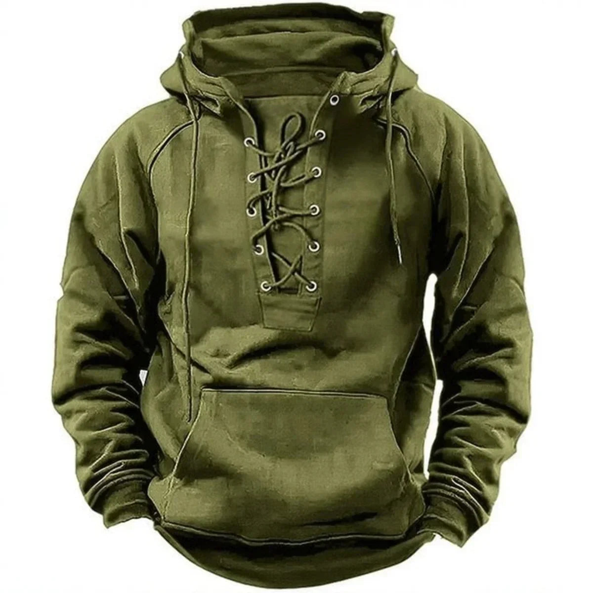 Jason | Modern Lace-Up Vintage Hoodie - Valereo