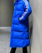 Jason | Modern Striped Long Puffer Jacket - Valereo