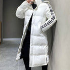 Jason | Modern Striped Long Puffer Jacket - Valereo