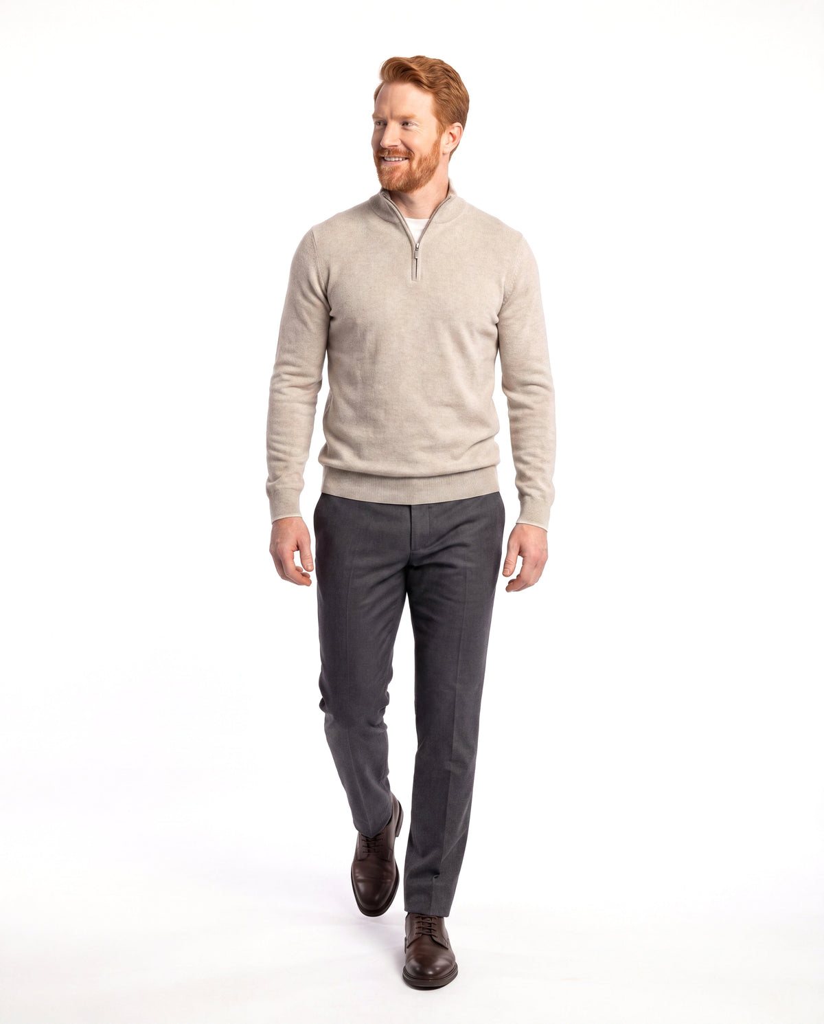 Jason | Refined Quarter-Zip Knit Sweater - Valereo
