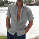 Jason | Relaxed Linen Button-Up Shirt - Valereo