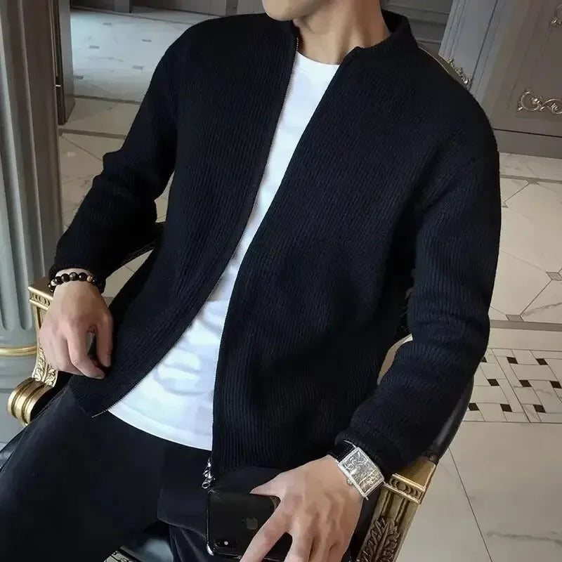 Jason | Stylish Ribbed Knit Cardigan - Valereo