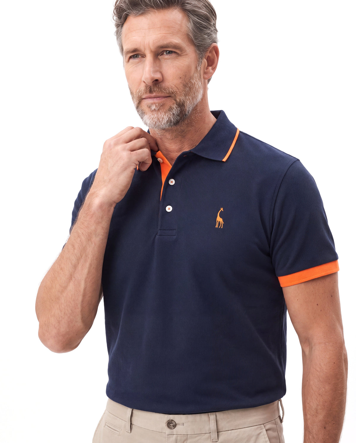 Jason | Stylish Tipped Cotton Polo - Valereo