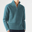 Men's Quarter Zip Knit Sweater Mock Neck