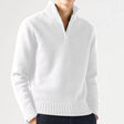 Men's Quarter Zip Knit Sweater Mock Neck
