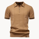 Jermaine | Refined Ribbed Zip Polo Shirt - Valereo