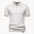 Jermaine | Refined Ribbed Zip Polo Shirt - Valereo
