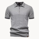 Jermaine | Refined Ribbed Zip Polo Shirt - Valereo