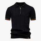 Jermaine | Refined Ribbed Zip Polo Shirt - Valereo