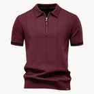 Jermaine | Refined Ribbed Zip Polo Shirt - Valereo