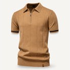 Jermaine | Refined Ribbed Zip Polo Shirt - Valereo