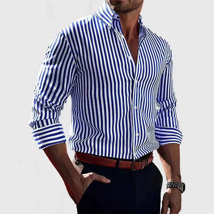 Jermaine | Refined Striped Button-Down Shirt - Valereo