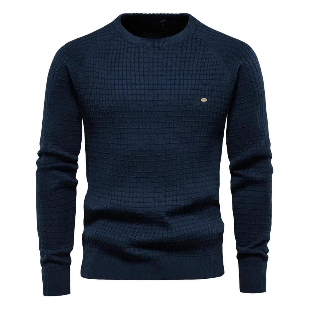 Jermaine | Stylish Waffle Knit Sweater - Valereo