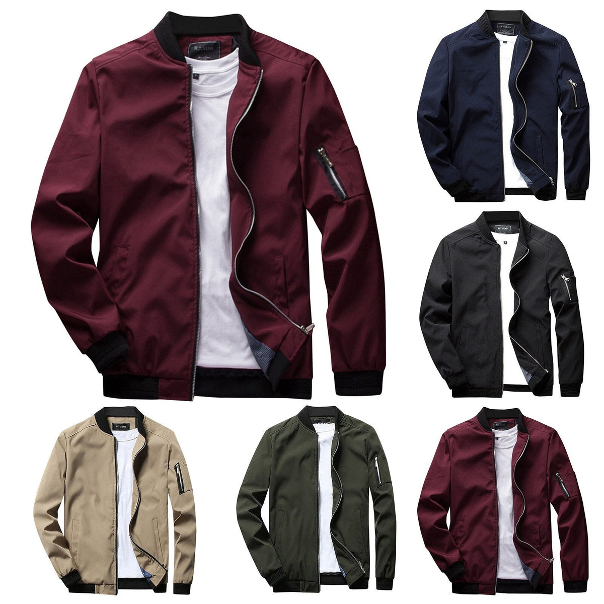 Jermaine | Stylish Zip-Up Bomber Jacket - Valereo