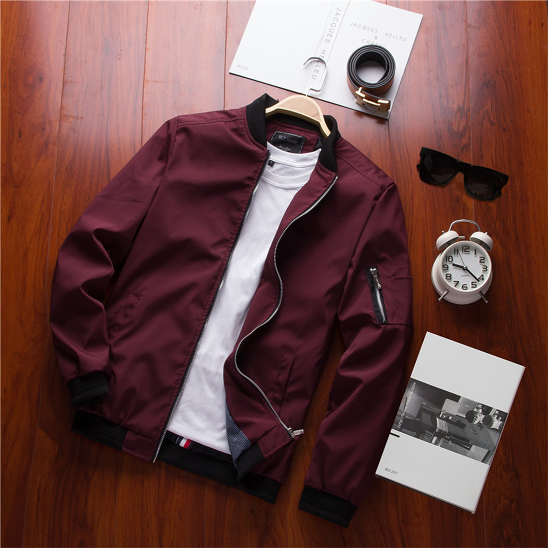 Jermaine | Stylish Zip-Up Bomber Jacket - Valereo