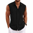 Men's Linen Sleeveless Shirt Relaxed Fit