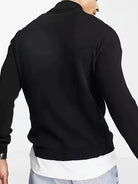 Julian | Modern Quarter-Zip Ribbed Sweater - Valereo