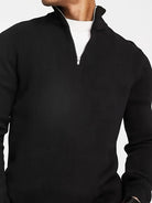 Julian | Modern Quarter-Zip Ribbed Sweater - Valereo