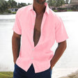 Men's Linen Shirt Short Sleeve Relaxed Fit