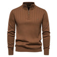 Men's Quarter Zip Ribbed Sweater Mock Neck